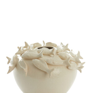 light&livingkeramiekvaasfishincrème–ø40x27cm-335