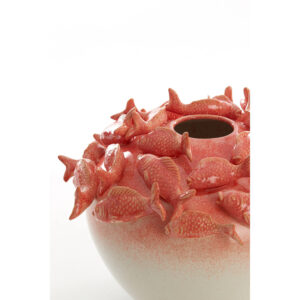 light&livingkeramiekvaasfishinkoraal+crème–ø40x27cm-1
