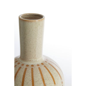 light&livingkeramiekvaasulloaglanscrème+bruin–ø34x52cm-1
