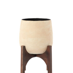 light&livingpotkarunaopvoetinbeigepapier-maché–ø36x50cm-0