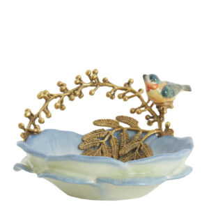 light&livingschaalbirdkeramieklichtblauwbrons–26,5x20x14cm-0