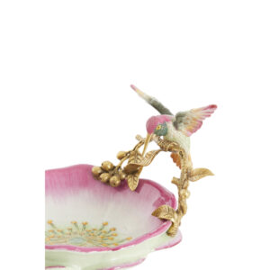 light&livingschaalbirdkeramiekoranjedonkerrozebrons–26,5x20x14cm-1