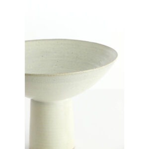 light&livingschaalopvoetvascokeramiekmatcrème-zand–ø35,5x25,5cm-1