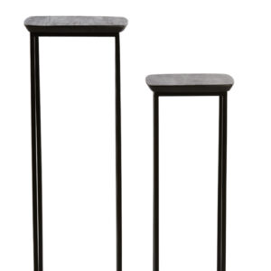 light&livingsetvan2zuilenquenzainacaciahoutmetzwartmetaal–30x30x80+35x35x100cm-0