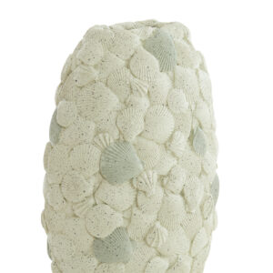 light&livingvaasshellkunststofcrèmetaupe–31,5x19,5x40cm-673