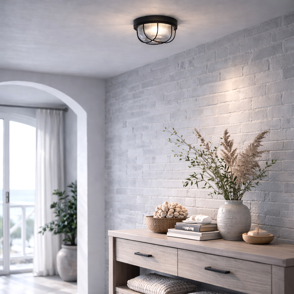 mexlite-plafonniere-lisanne-zwart-glasmetaal-ø17cm-e27-1342zw-2