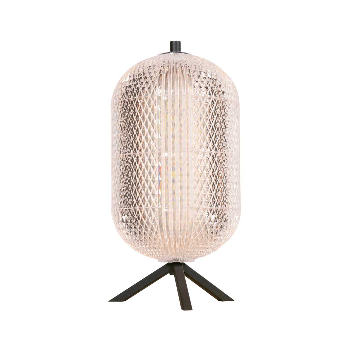 mexlite-tafellamp-geripu-zilverzwart-kunststofmetaal-ø15cm-led-3841zw-0