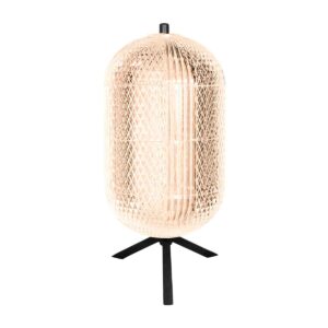 mexlite-tafellamp-geripu-zilverzwart-kunststofmetaal-ø15cm-led-3841zw-1