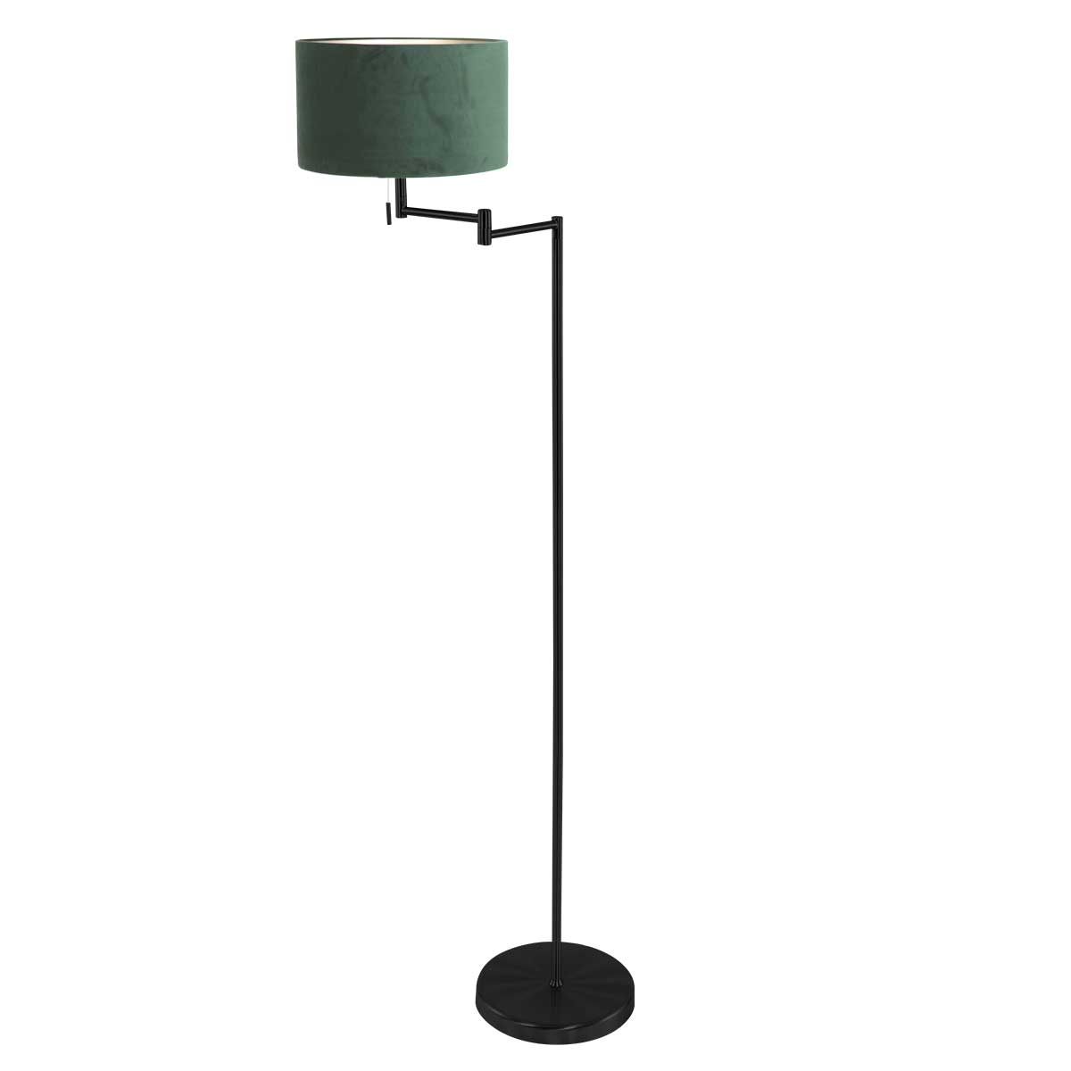 mexlite-vloerlamp-bella-zwart-metaalveloursstof-ø45cm-e27-3890zw-1