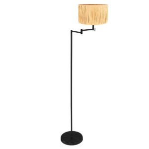 mexlite-vloerlamp-bella-zwart-metaalzeegras-ø45cm-e27-3885zw-0