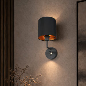 mexlite-wandlamp-noor-zwart-linnenmetaal-ø18cm-led_e27-1562zw-2