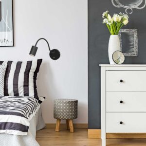 mexlite-wandlamp-upround-zwart-metaalstaal-bedlampje-gu10-3390zw-2