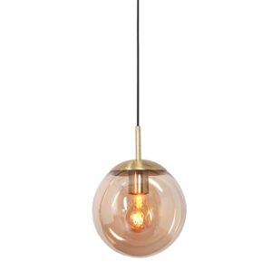 steinhauer-hanglamp-bolliqueled-amberkleurig-glasmetaal-ø25cm-e27-3497me-0