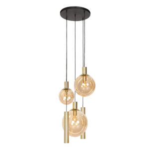 steinhauer-hanglamp-bolliqueled-amberkleurigmessing-glasmetaal-ø60cm-e27_gu10-3801me-1