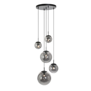 steinhauer-hanglamp-bolliqueled-zwart-glasmetaal-ø60cm-e27-2730zw-1