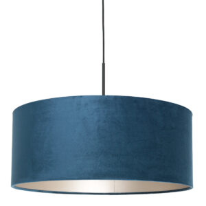 steinhauer-hanglamp-sparkledlight-blauw-metaalveloursstof-ø50cm-e27-8248zw-0