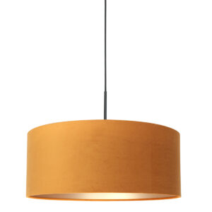 steinhauer-hanglamp-sparkledlight-goud-metaalveloursstof-ø50cm-e27-8158zw-0