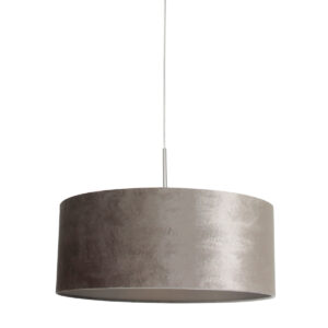 steinhauer-hanglamp-sparkledlight-zilver-metaalveloursstof-ø50cm-e27-8149st-0