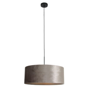 steinhauer-hanglamp-sparkledlight-zilver-metaalveloursstof-ø50cm-e27-8157zw-1