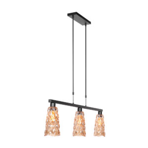steinhauer-hanglamp-vidrio-amberkleurigzwart-metaal-designlamp-e27-3832zw-1