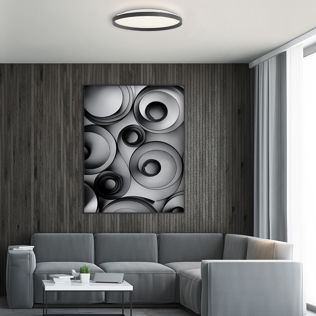 steinhauer-plafonniere-flady-zwart-kunststofmetaal-ø50cm-led-3686zw-2