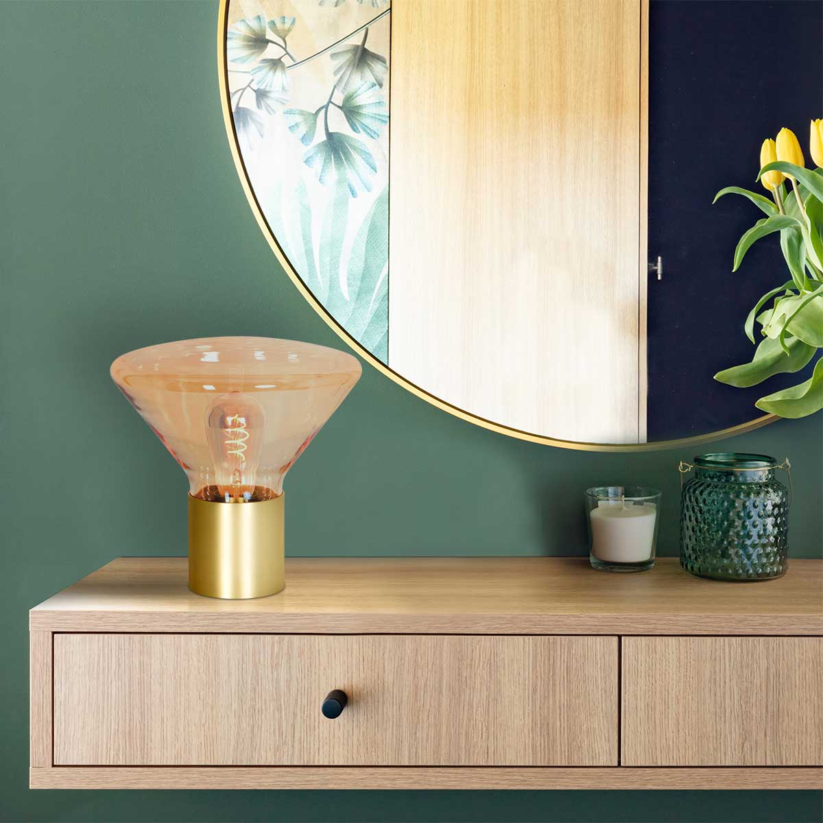 steinhauer-tafellamp-ambiance-amberkleurig-glasmetaal-ø26cm-e27-3401me-2