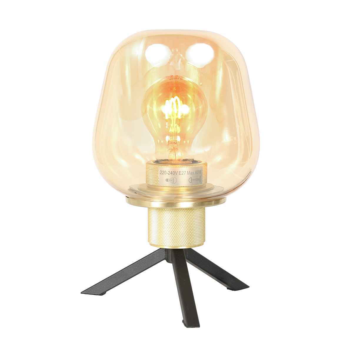 steinhauer-tafellamp-reflexion-messing-glasmetaal-ø14cm-e27-2683me-0