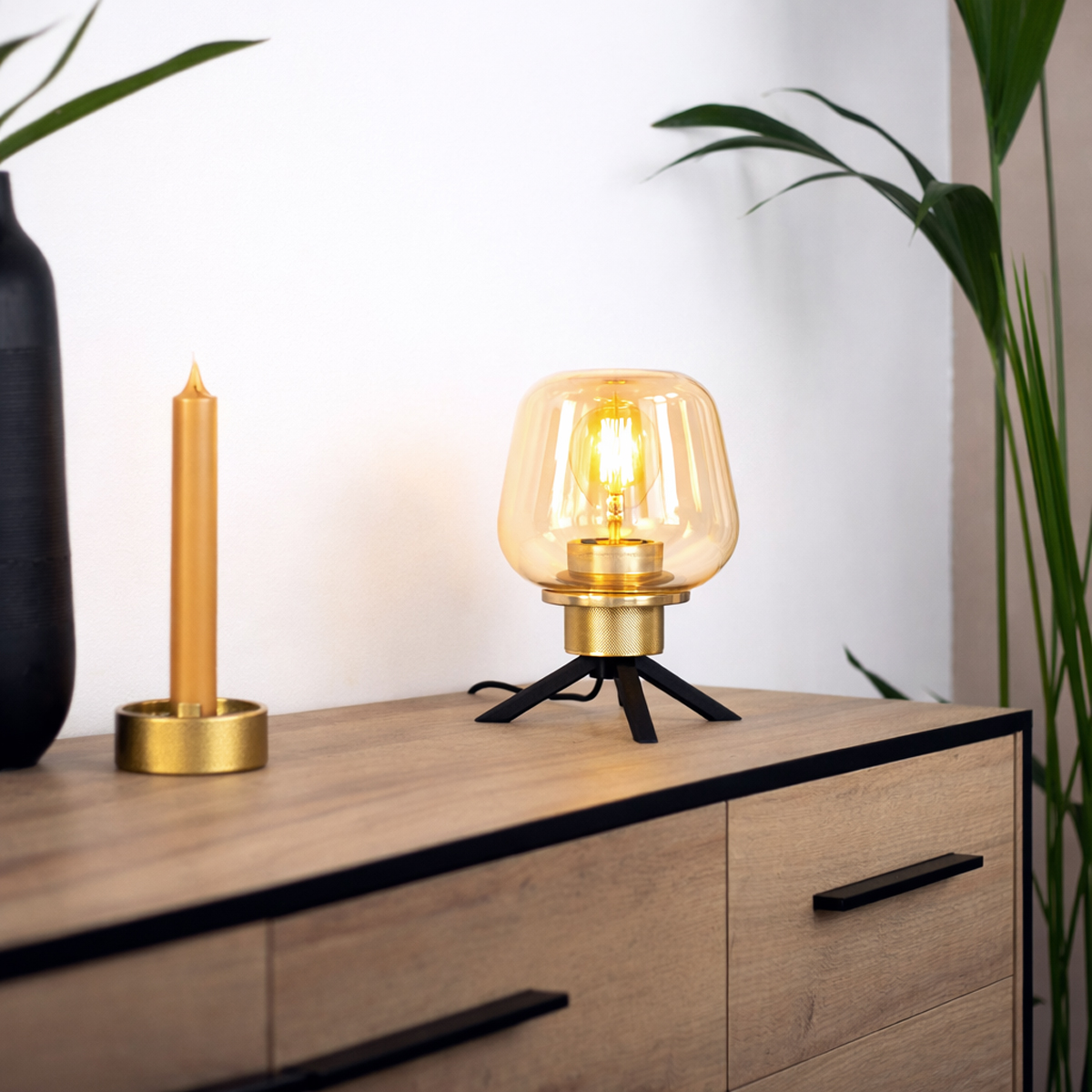 steinhauer-tafellamp-reflexion-messing-glasmetaal-ø14cm-e27-2683me-2