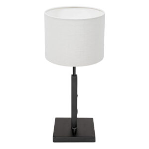 steinhauer-tafellamp-stang-zwart-linnenmetaal-ø20cm-e27-8161zw-1