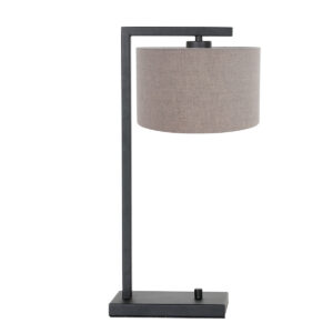 steinhauer-tafellamp-stang-zwart-linnenmetaal-schemerlamp-e27-7119zw-0