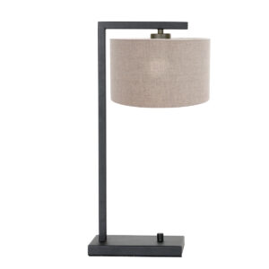 steinhauer-tafellamp-stang-zwart-linnenmetaal-schemerlamp-e27-7119zw-1