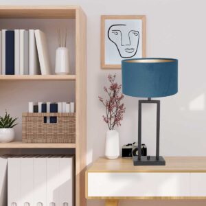 steinhauer-tafellamp-stang-zwart-metaalveloursstof-ø30cm-e27-8215zw-2