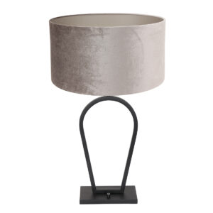 steinhauer-tafellamp-stang-zwart-metaalveloursstof-ø40cm-e27-3505zw-1