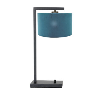 steinhauer-tafellamp-stang-zwart-metaalveloursstof-schemerlamp-e27-7124zw-1