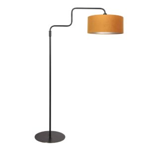 steinhauer-vloerlamp-bloeba-goudzwart-metaalveloursstof-ø40cm-e27-4168zw-0