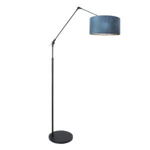 steinhauer-vloerlamp-prestigechic-zwart-metaalveloursstof-schemerlamp-e27-8239zw-1
