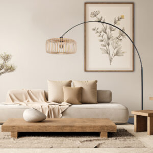 steinhauer-vloerlamp-sparkledlight-zwart-bamboemetaal-booglamp-e27-4149zw-2