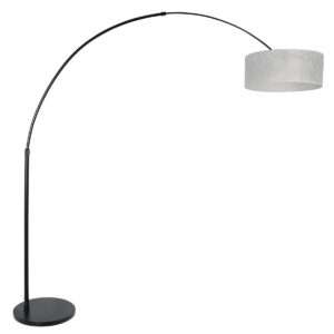 steinhauer-vloerlamp-sparkledlight-zwart-metaalstof-booglamp-e27-9833zw-0