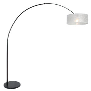 steinhauer-vloerlamp-sparkledlight-zwart-metaalstof-booglamp-e27-9833zw-1