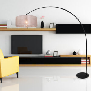 steinhauer-vloerlamp-sparkledlight-zwart-metaalstof-booglamp-e27-9833zw-2