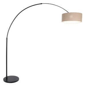 steinhauer-vloerlamp-sparkledlight-zwart-metaalstof-booglamp-e27-9900zw-1