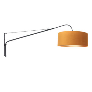 steinhauer-wandlamp-elegantclassy-zwart-metaalstof-schemerlamp-e27-8135zw-1