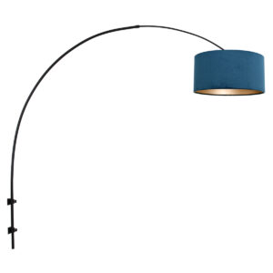 steinhauer-wandlamp-gramineus-zwart-metaalveloursstof-e27-8245zw-1