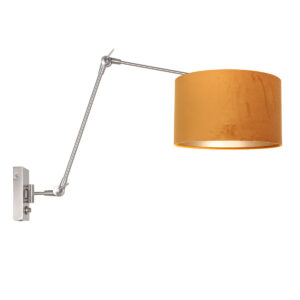 steinhauer-wandlamp-prestigechic-staal-metaalveloursstof-schemerlamp-e27-8111st-1