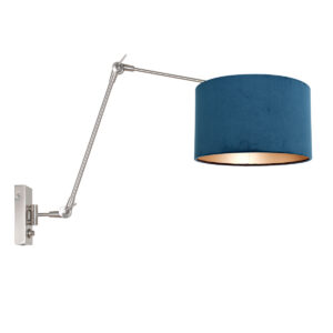 steinhauer-wandlamp-prestigechic-staal-metaalveloursstof-schemerlamp-e27-8238st-1