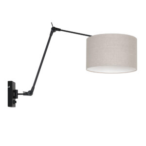 steinhauer-wandlamp-prestigechic-zwart-linnenmetaal-schemerlamp-e27-8119zw-0