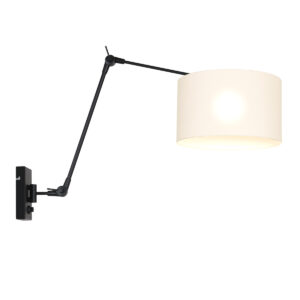steinhauer-wandlamp-prestigechic-zwart-linnenmetaal-schemerlamp-e27-8120zw-1