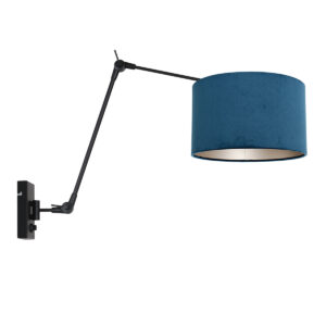 steinhauer-wandlamp-prestigechic-zwart-metaalveloursstof-schemerlamp-e27-8240zw-0