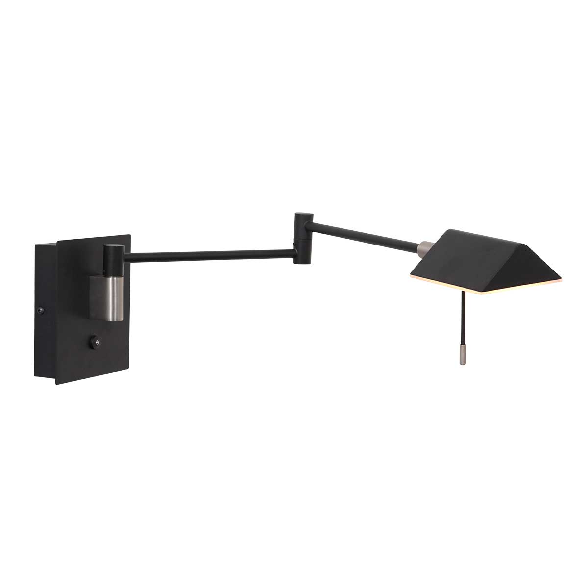 steinhauer-wandlamp-retina-zwart-metaal-bedlampje-led-3402zw-0