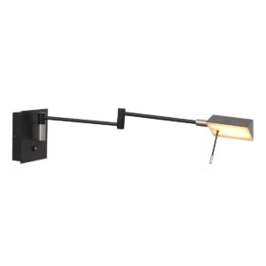 steinhauer-wandlamp-retina-zwart-metaal-bedlampje-led-3402zw-1